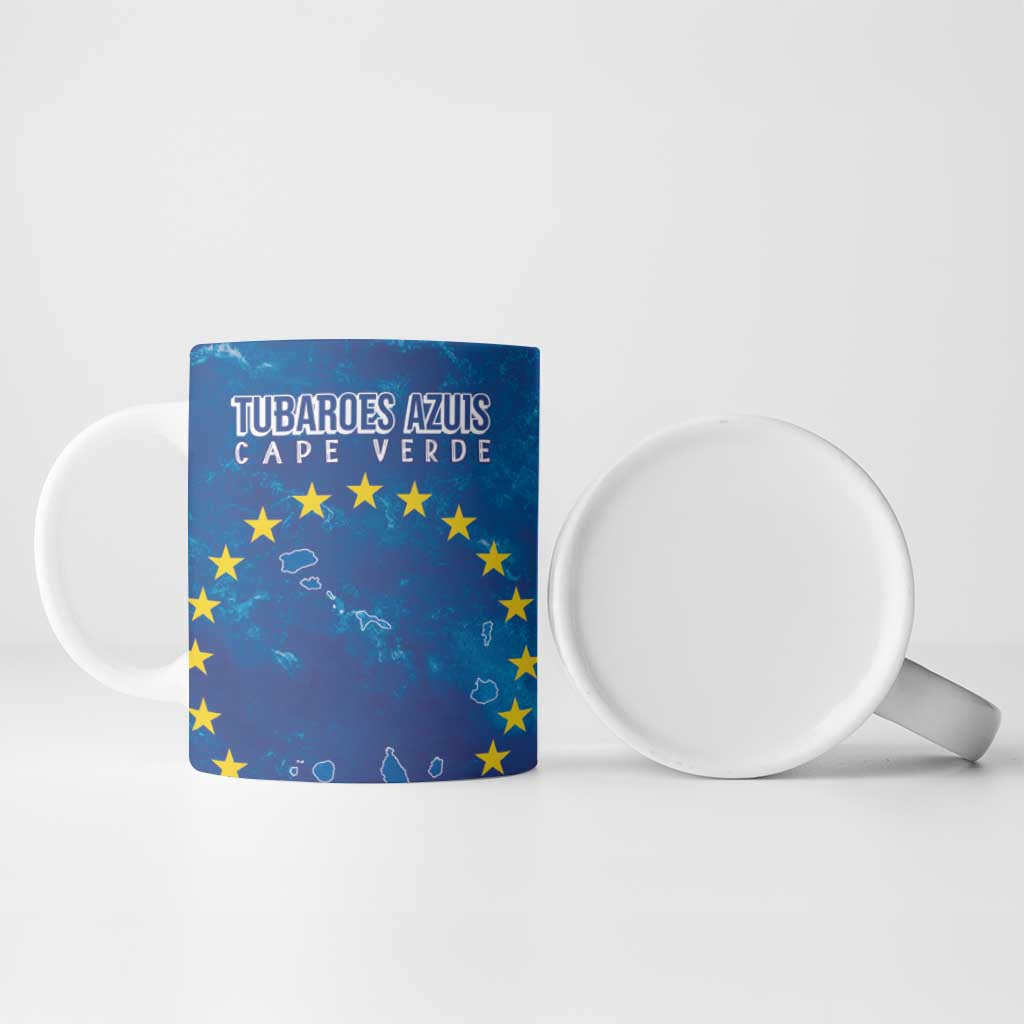 Cape Verde Tubaroes Azuis Custom Ceramic Mug Break The Waves - Wonder Print Shop