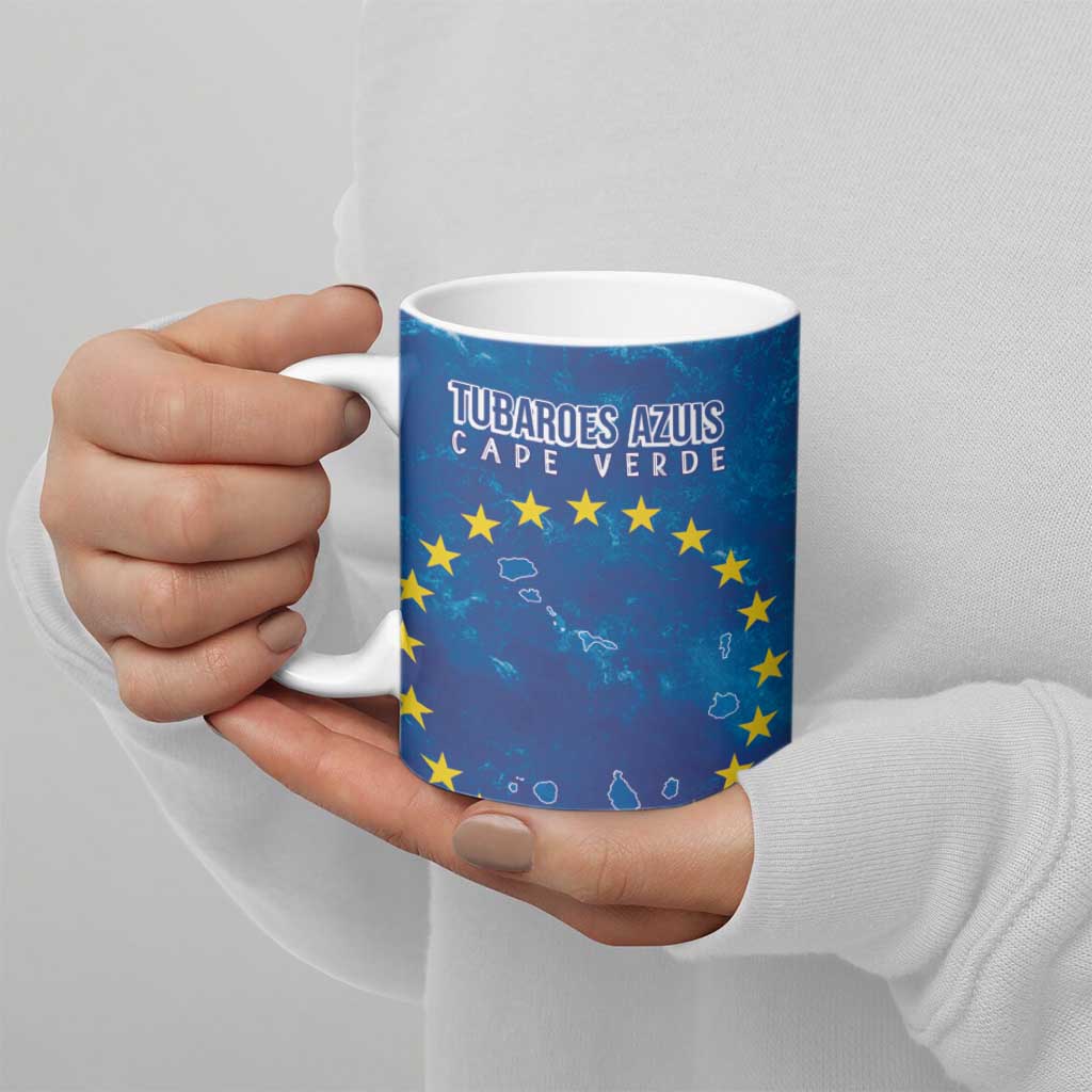Cape Verde Tubaroes Azuis Custom Ceramic Mug Break The Waves - Wonder Print Shop