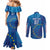 Cape Verde Tubaroes Azuis Custom Couples Matching Mermaid Dress and Long Sleeve Button Shirt Break The Waves - Wonder Print Shop