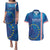 Cape Verde Tubaroes Azuis Custom Couples Matching Puletasi and Hawaiian Shirt Break The Waves - Wonder Print Shop