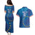 Cape Verde Tubaroes Azuis Custom Couples Matching Puletasi and Hawaiian Shirt Break The Waves - Wonder Print Shop