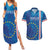Cape Verde Tubaroes Azuis Custom Couples Matching Summer Maxi Dress and Hawaiian Shirt Break The Waves - Wonder Print Shop