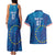 Cape Verde Tubaroes Azuis Custom Couples Matching Tank Maxi Dress and Hawaiian Shirt Break The Waves - Wonder Print Shop