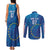 Cape Verde Tubaroes Azuis Custom Couples Matching Tank Maxi Dress and Long Sleeve Button Shirt Break The Waves - Wonder Print Shop