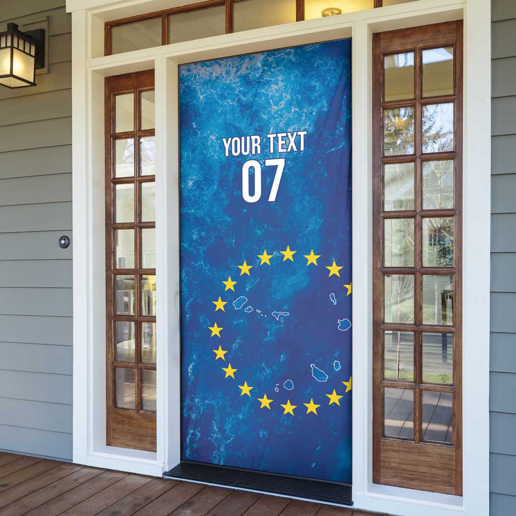 Cape Verde Tubaroes Azuis Custom Door Cover Break The Waves - Wonder Print Shop