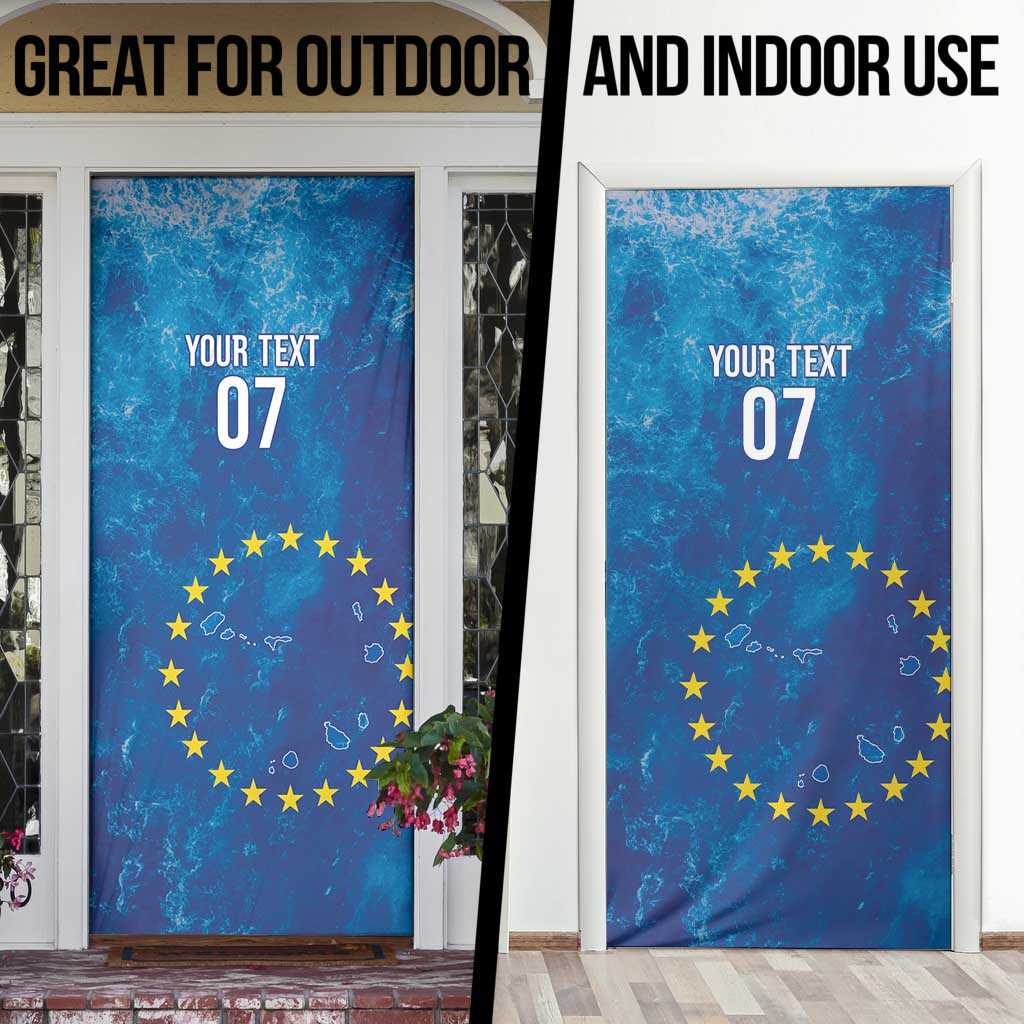 Cape Verde Tubaroes Azuis Custom Door Cover Break The Waves - Wonder Print Shop