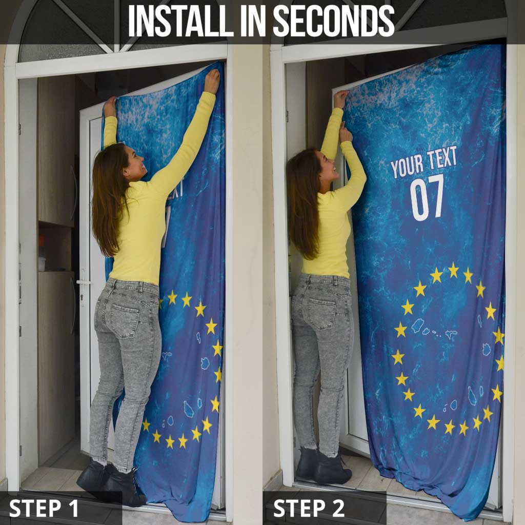 Cape Verde Tubaroes Azuis Custom Door Cover Break The Waves - Wonder Print Shop