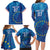 Cape Verde Tubaroes Azuis Custom Family Matching Long Sleeve Bodycon Dress and Hawaiian Shirt Break The Waves - Wonder Print Shop