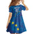 Cape Verde Tubaroes Azuis Custom Family Matching Off The Shoulder Long Sleeve Dress and Hawaiian Shirt Break The Waves - Wonder Print Shop
