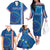 Cape Verde Tubaroes Azuis Custom Family Matching Off The Shoulder Long Sleeve Dress and Hawaiian Shirt Break The Waves - Wonder Print Shop