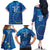 Cape Verde Tubaroes Azuis Custom Family Matching Off The Shoulder Long Sleeve Dress and Hawaiian Shirt Break The Waves - Wonder Print Shop