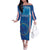 Cape Verde Tubaroes Azuis Custom Family Matching Off The Shoulder Long Sleeve Dress and Hawaiian Shirt Break The Waves - Wonder Print Shop