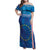 Cape Verde Tubaroes Azuis Custom Family Matching Off Shoulder Maxi Dress and Hawaiian Shirt Break The Waves - Wonder Print Shop