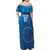 Cape Verde Tubaroes Azuis Custom Family Matching Off Shoulder Maxi Dress and Hawaiian Shirt Break The Waves - Wonder Print Shop