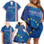 Cape Verde Tubaroes Azuis Custom Family Matching Off Shoulder Short Dress and Hawaiian Shirt Break The Waves - Wonder Print Shop