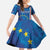 Cape Verde Tubaroes Azuis Custom Family Matching Tank Maxi Dress and Hawaiian Shirt Break The Waves - Wonder Print Shop