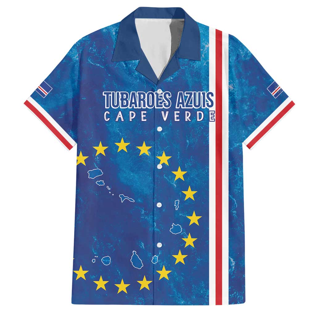 Cape Verde Tubaroes Azuis Custom Hawaiian Shirt Break The Waves - Wonder Print Shop