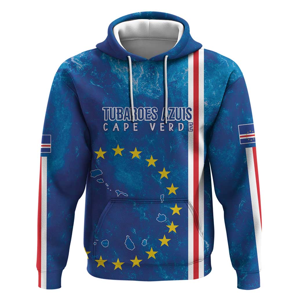 Cape Verde Tubaroes Azuis Custom Hoodie Break The Waves - Wonder Print Shop