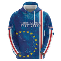 Cape Verde Tubaroes Azuis Custom Hoodie Break The Waves - Wonder Print Shop