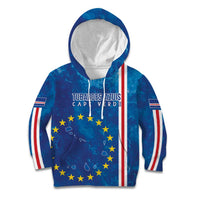 Cape Verde Tubaroes Azuis Custom Kid Hoodie Break The Waves - Wonder Print Shop