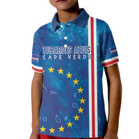 Cape Verde Tubaroes Azuis Custom Kid Polo Shirt Break The Waves - Wonder Print Shop