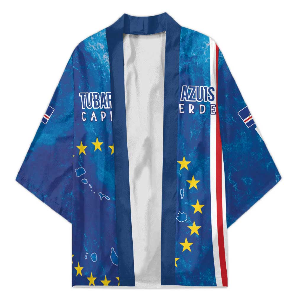 Cape Verde Tubaroes Azuis Custom Kimono Break The Waves - Wonder Print Shop