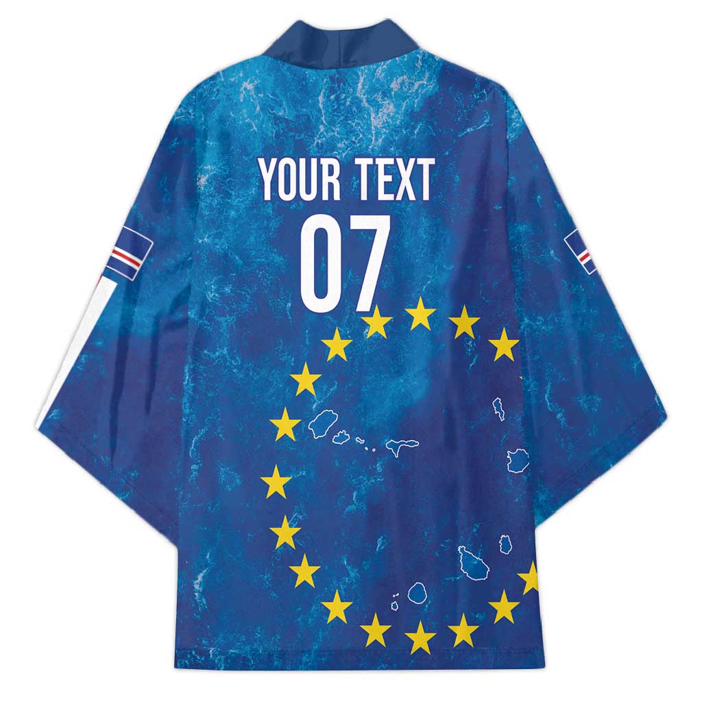 Cape Verde Tubaroes Azuis Custom Kimono Break The Waves - Wonder Print Shop