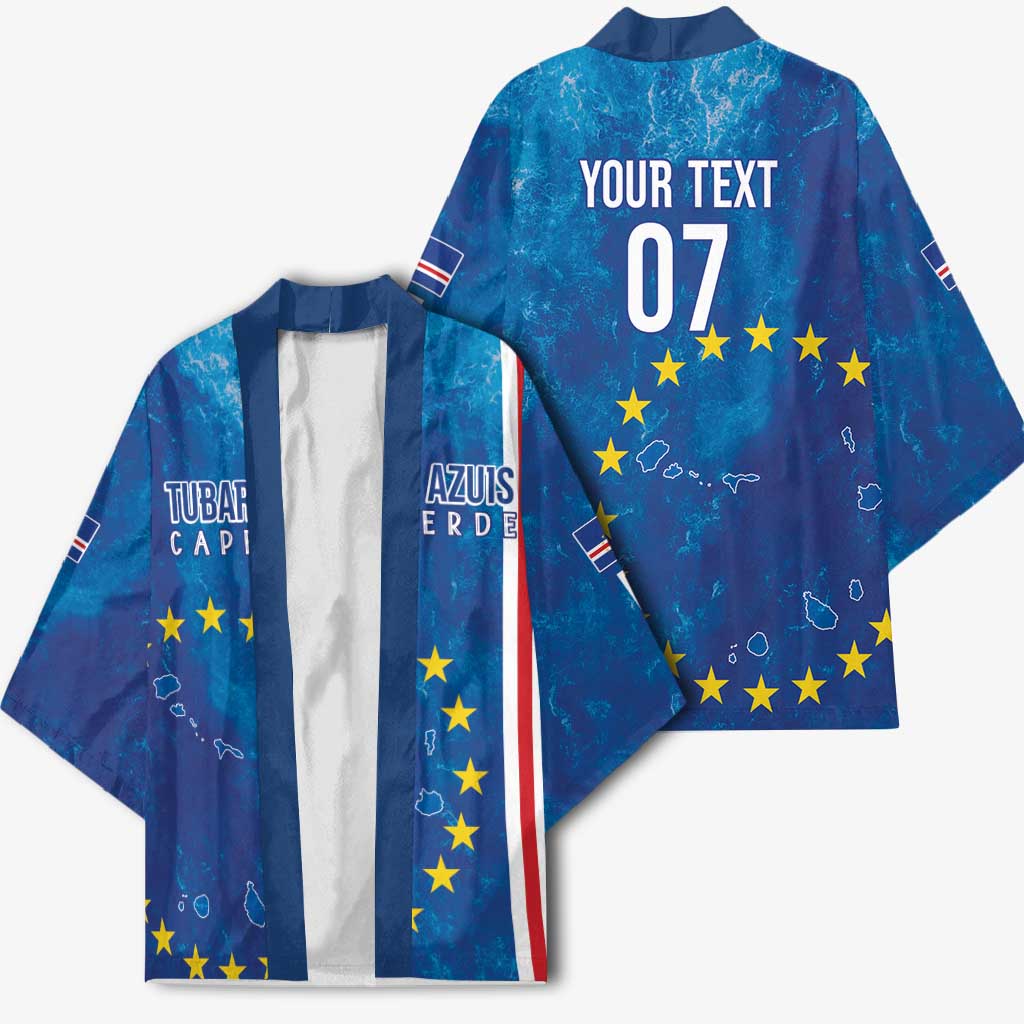 Cape Verde Tubaroes Azuis Custom Kimono Break The Waves - Wonder Print Shop
