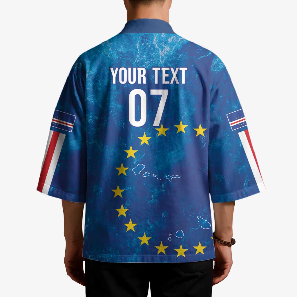 Cape Verde Tubaroes Azuis Custom Kimono Break The Waves - Wonder Print Shop