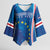 Cape Verde Tubaroes Azuis Custom Kimono Sleeve Blouse Break The Waves - Wonder Print Shop