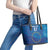 Cape Verde Tubaroes Azuis Custom Leather Tote Bag Break The Waves - Wonder Print Shop