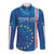 Cape Verde Tubaroes Azuis Custom Long Sleeve Button Shirt Break The Waves - Wonder Print Shop