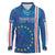 Cape Verde Tubaroes Azuis Custom Long Sleeve Polo Shirt Break The Waves - Wonder Print Shop