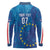 Cape Verde Tubaroes Azuis Custom Long Sleeve Polo Shirt Break The Waves - Wonder Print Shop