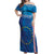 Cape Verde Tubaroes Azuis Custom Off Shoulder Maxi Dress Break The Waves - Wonder Print Shop