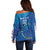 Cape Verde Tubaroes Azuis Custom Off Shoulder Sweater Break The Waves - Wonder Print Shop