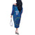 Cape Verde Tubaroes Azuis Custom Off The Shoulder Long Sleeve Dress Break The Waves - Wonder Print Shop