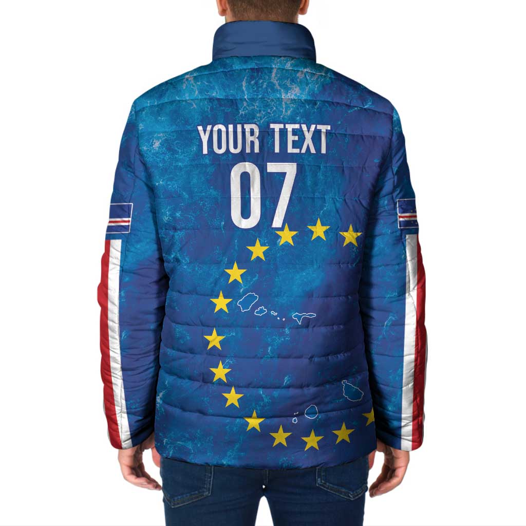 Cape Verde Tubaroes Azuis Custom Padded Jacket Break The Waves - Wonder Print Shop