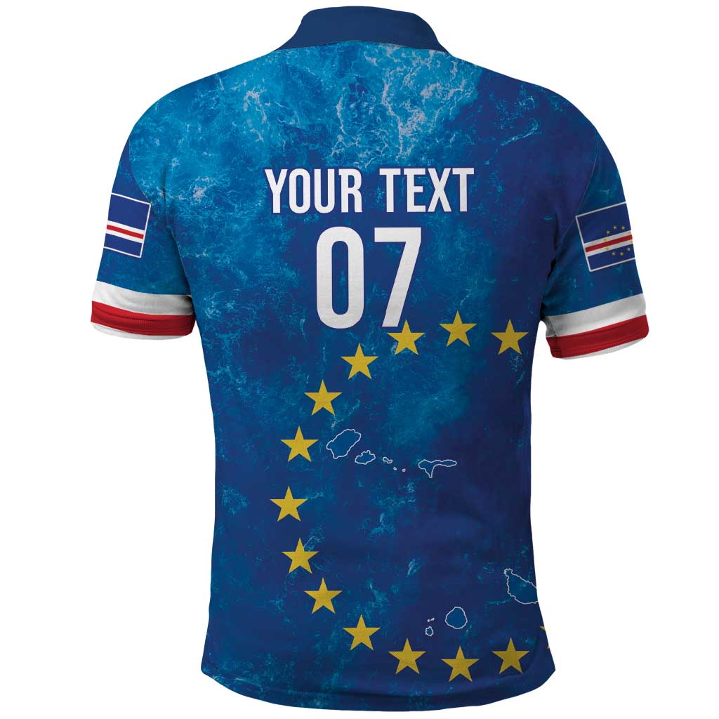 Cape Verde Tubaroes Azuis Custom Polo Shirt Break The Waves - Wonder Print Shop