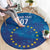 Cape Verde Tubaroes Azuis Custom Round Carpet Break The Waves - Wonder Print Shop