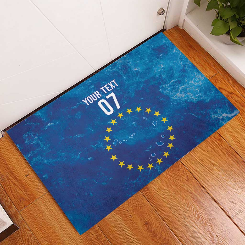 Cape Verde Tubaroes Azuis Custom Rubber Doormat Break The Waves - Wonder Print Shop
