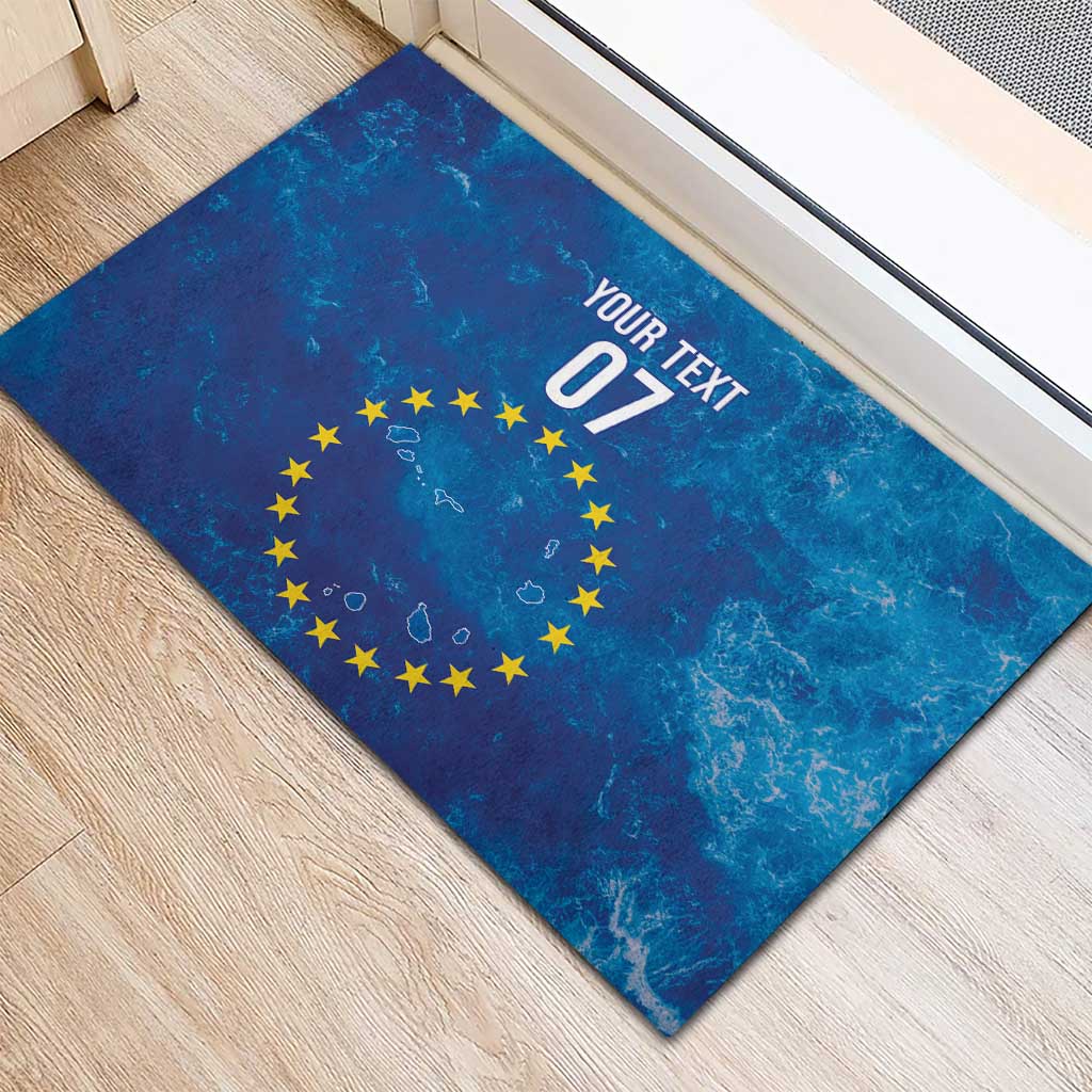 Cape Verde Tubaroes Azuis Custom Rubber Doormat Break The Waves - Wonder Print Shop
