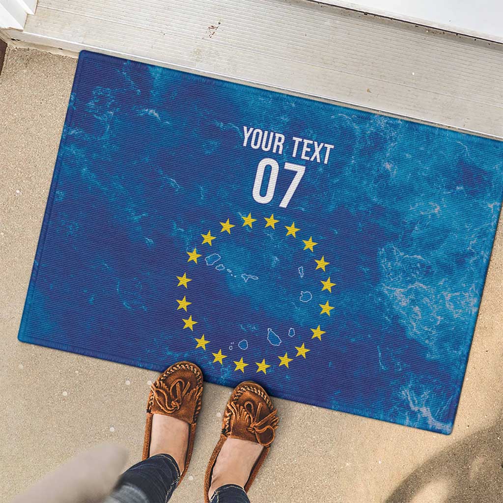 Cape Verde Tubaroes Azuis Custom Rubber Doormat Break The Waves - Wonder Print Shop