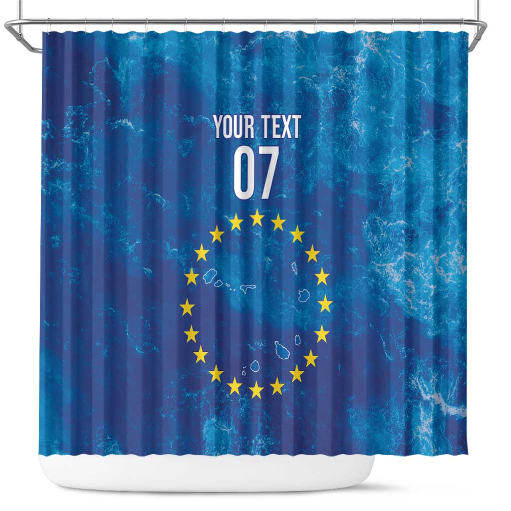 Cape Verde Tubaroes Azuis Custom Shower Curtain Break The Waves - Wonder Print Shop