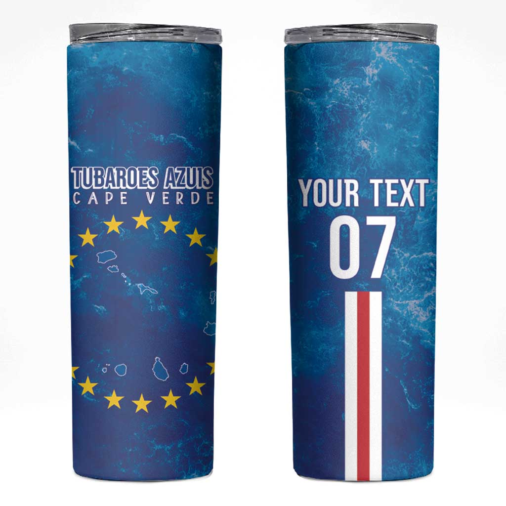 Cape Verde Tubaroes Azuis Custom Skinny Tumbler Break The Waves - Wonder Print Shop
