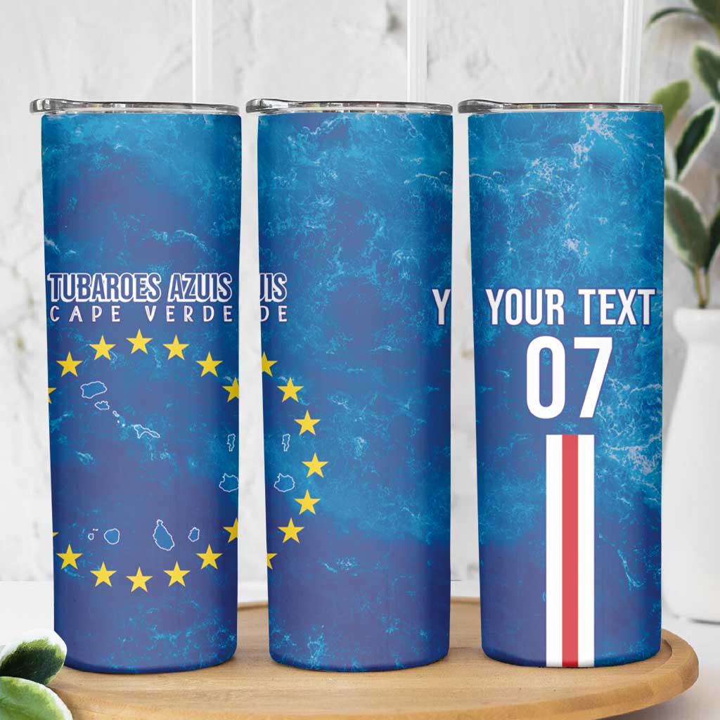 Cape Verde Tubaroes Azuis Custom Skinny Tumbler Break The Waves - Wonder Print Shop