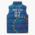 Cape Verde Tubaroes Azuis Custom Sleeveless Puffer Jacket Break The Waves - Wonder Print Shop
