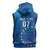 Cape Verde Tubaroes Azuis Custom Sleeveless Zip Hoodie Break The Waves - Wonder Print Shop