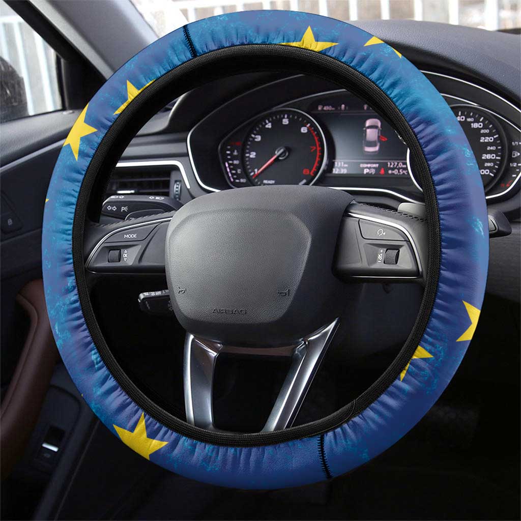 Cape Verde Tubaroes Azuis Steering Wheel Cover Break The Waves - Wonder Print Shop