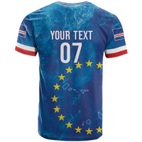 Cape Verde Tubaroes Azuis Custom T Shirt Break The Waves - Wonder Print Shop